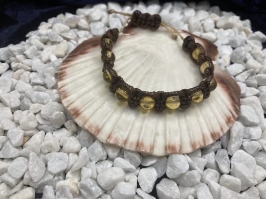 Citrin Armband Macramee