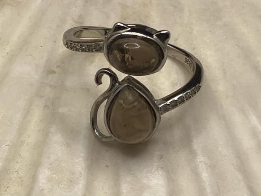 Rauchquarz Ring Cat S925