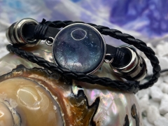 Regenbogen Fluorit Armband silber