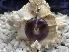Amethyst Donut mit 925er Silberspange