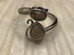 Rauchquarz Ring Cat S925